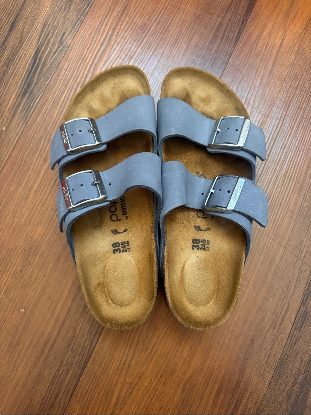 Papillio by Birkenstock Blue Arizona Platform Sandals Size 38